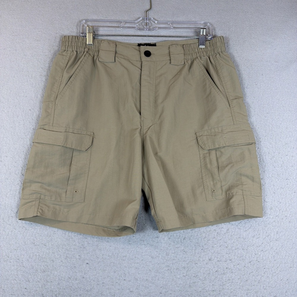 Realtree Fishing Shorts Mens Medium 32/34 Khaki Nylon Cargo Utility Gorpcore